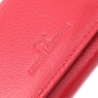 Маленький зручний гаманець з монетницею із натуральної шкіри ST Leather 22741 Червоний