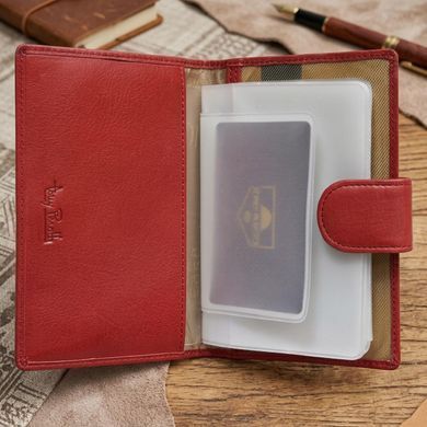 Обложка для автодокументов Tony Perotti Contatto 1423 rosso (90577) Красная