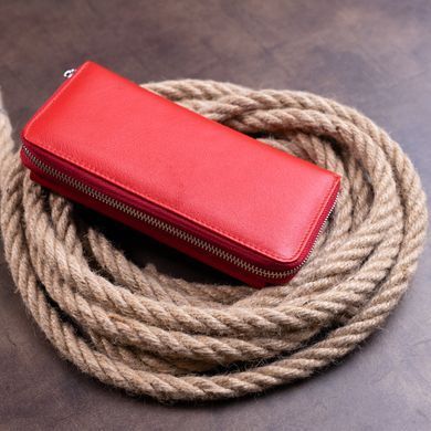 Женский кожаный клатч для карт купюр и телефона ST Leather 19366 Красный
