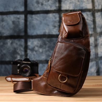 Чоловіча сумка через плече з натуральної шкіри Vintage 22959 Коричневий