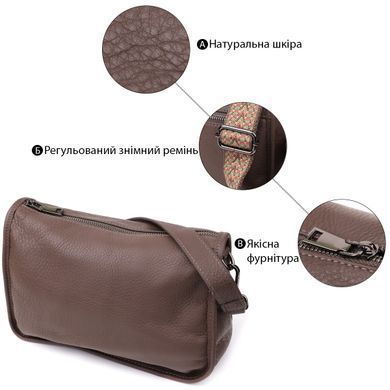 Жіноча сумка на плече із натуральної шкіри Vintage 23003 Коричневий