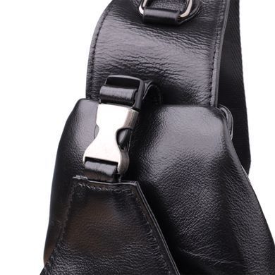 Мужская сумка через плечо из натуральной кожи Vintage 23048 Черный