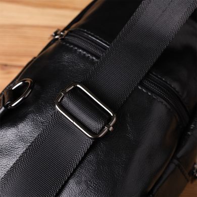Мужская сумка через плечо из натуральной кожи Vintage 23048 Черный