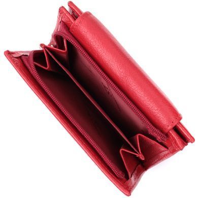 Яскравий жіночий гаманець із монетницею з натуральної шкіри ST Leather 22712 Червоний