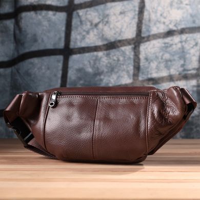 Практична бананка для чоловіків із натуральної шкіри Vintage sale_15107 Темно-коричневий