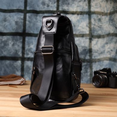 Мужская сумка через плечо из натуральной кожи Vintage 23048 Черный