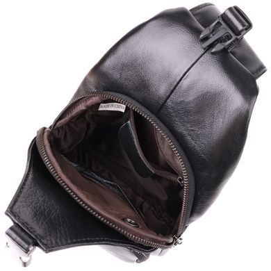 Мужская сумка через плечо из натуральной кожи Vintage 23048 Черный