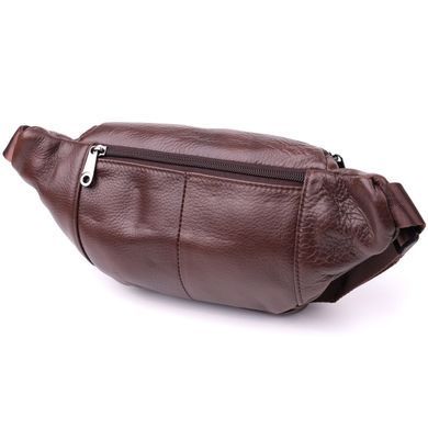 Практична бананка для чоловіків із натуральної шкіри Vintage sale_15107 Темно-коричневий