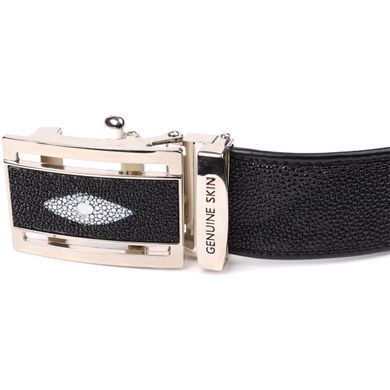 Ремень-автомат STINGRAY LEATHER 18203 из натуральной кожи морского ската Черный