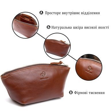 Жіноча косметичка з натуральної шкіри GRANDE PELLE 11510 Коричневий оптом фото Жіноча косметичка з натуральної шкіри GRANDE PELLE 11510 Коричневий