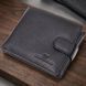 Цікавий гаманець із блоком під документи з натуральної шкіри ST Leather 22480 Чорний