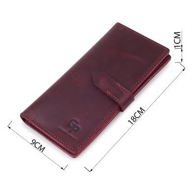 Кожаное женское матовое портмоне GRANDE PELLE 11561 Бордовый