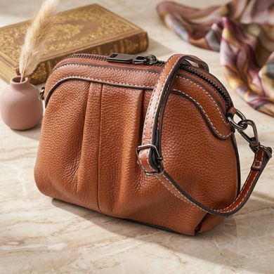 Жіноча сумка з драпіруванням з натуральної шкіри Vintage 22895