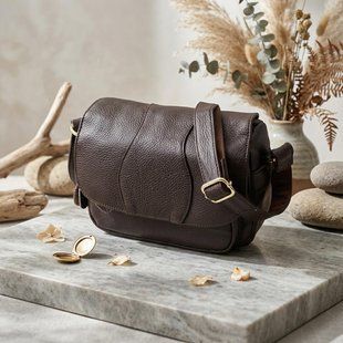 Сумка з натуральної шкіри для жінок Vintage 22973 Коричневий