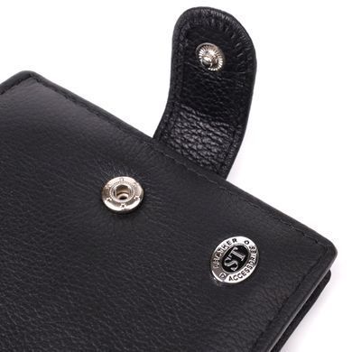 Классический мужской бумажник горизонтального формата из натуральной кожи ST Leather 23094 Черный