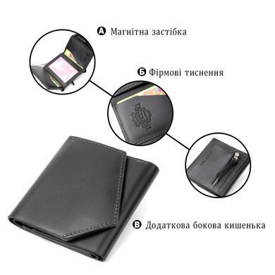 Портмоне кишенькове 11336 Grande Pelle Чорне