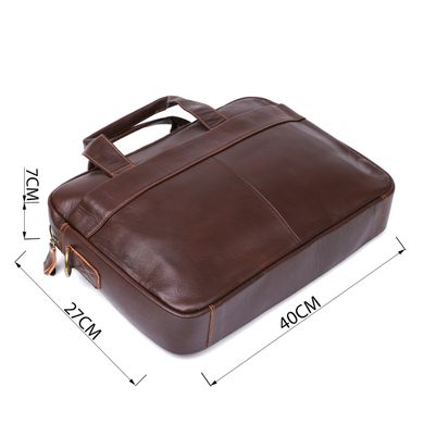 Стильная кожаная сумка для ноутбука Vintage 20681 Коричневый