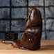 Чоловіча сумка з великою кількістю кишень із натуральної шкіри Vintage 22962 Коричневий