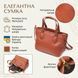 Сумка жіноча з двома ручками з натуральної шкіри Vintage 22285 Коричнева