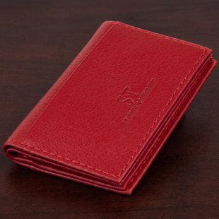 Визитница-книжка ST Leather 19214 Красная