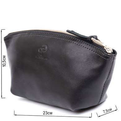Жіноча косметичка зі шкіри Amelin GRANDE PELLE 11302 Чорна оптом фото Жіноча косметичка зі шкіри Amelin GRANDE PELLE 11302 Чорна