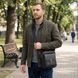 Компактний месенджер на два відділення чоловічий Vintage 20395 Чорний