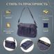Женская кожаная сумка с эффектной драпировкой Vintage 22897 Синий