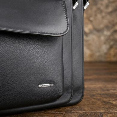 Мужская кожаная сумка Tony Perotti New Contatto 9058G-26 (90424) Черная