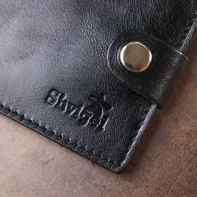 Кожаное мужское портмоне Shvigel 16439 Черный