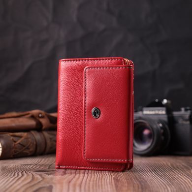 Яскравий гаманець для жінок із натуральної шкіри ST Leather 22503 Червоний