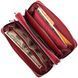Фактурный клатч на два отделения из лакированной натуральной кожи ST Leather 22692 Красный