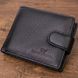 Небольшой вместительный кошелек из натуральной кожи ST Leather 22456 Черный