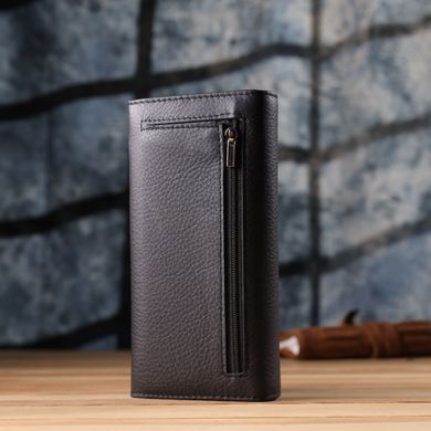 Вместительный кошелек для женщин из натуральной кожи ST Leather 23097 Черный
