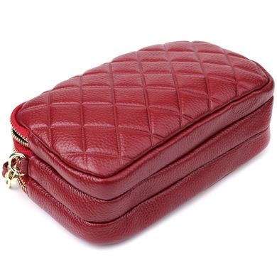 Сумка на три отделения для женщин из натуральной кожи Vintage 22889 Бордовый