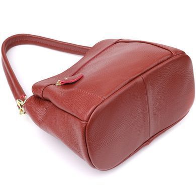 Жіноча шкіряна сумка з трьома секціями Vintage 22981 Червоний