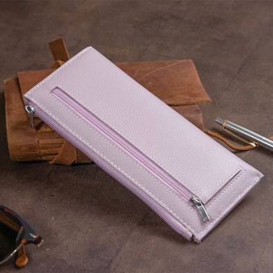 Горизонтальный тонкий кошелек из кожи женский ST Leather 19327 Лиловый