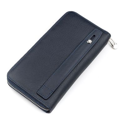 Чоловічий гаманець ST Leather 18420 (ST45) на блискавці Синій