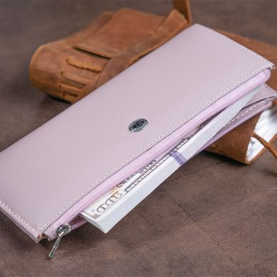 Горизонтальный тонкий кошелек из кожи женский ST Leather 19327 Лиловый