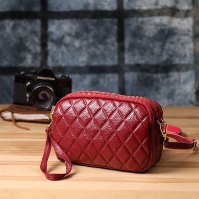 Сумка на три отделения для женщин из натуральной кожи Vintage 22889 Бордовый