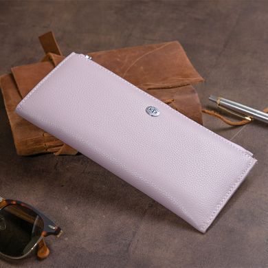 Горизонтальный тонкий кошелек из кожи женский ST Leather 19327 Лиловый