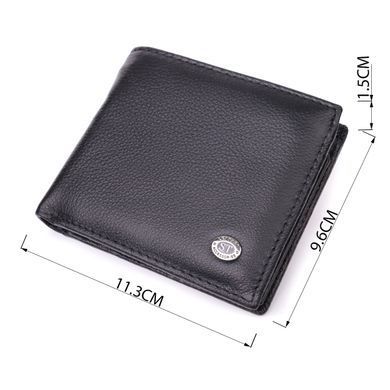 Стильний чоловічий гаманець із натуральної шкіри ST Leather 22457 Чорний
