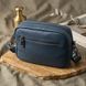 Оригінальна сумка жіноча з накладною кишенею з натуральної шкіри Vintage 22641 Синя