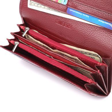 Практичний гаманець для жінок із натуральної шкіри ST Leather 23098 Бордовий