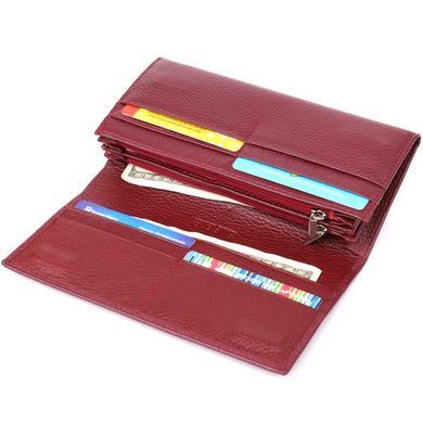 Практичний гаманець для жінок із натуральної шкіри ST Leather 23098 Бордовий