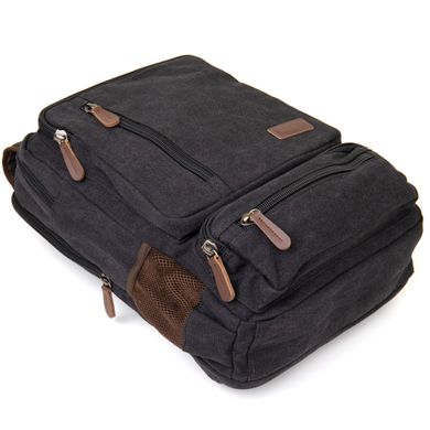 Рюкзак текстильний дорожній унісекс на два відділення Vintage 20611 Чорний
