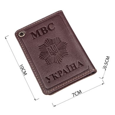 Компактная обложка на документы МВС Украины SHVIGEL 13979 Коричневая