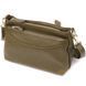 Шкіряна сумка із щільним дном для жінок Vintage 22984 Оливковий