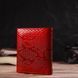 Лакированный кошелек для женщин среднего размера из натуральной кожи с тиснением под рептилию CANPELLINI 21816 Красный
