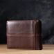 Горизонтальный стильный кошелек из натуральной кожи Vintage 22888 Коричневый