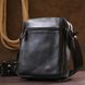 Добротна шкіряна чоловіча сумка Vintage 20677 Чорний